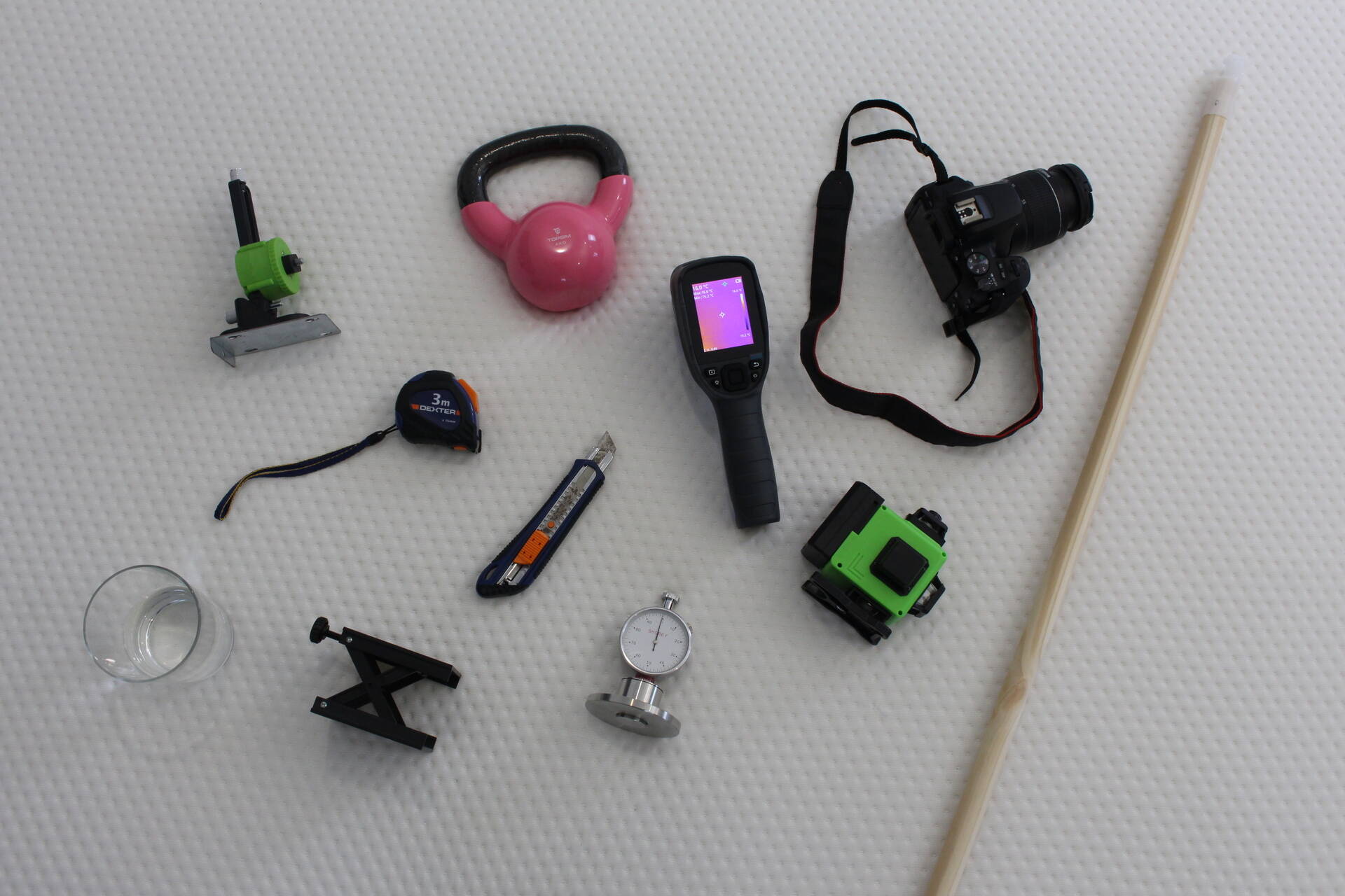 imagem de todos os equipamentos utilizados nos testes do airi sleeplab